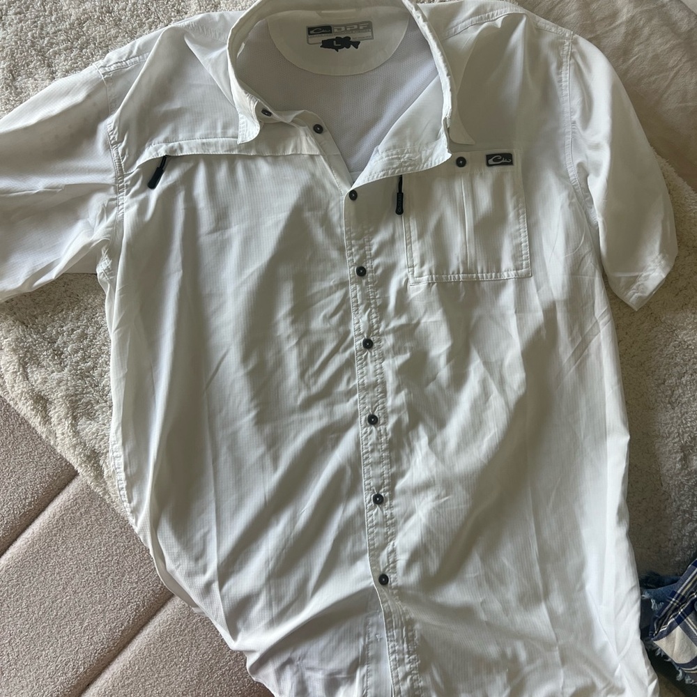White Men's Drake performance Shirt